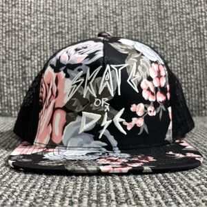 Volcom Skate or Die Y2K Trucker Hat Floral Mesh Snapback
